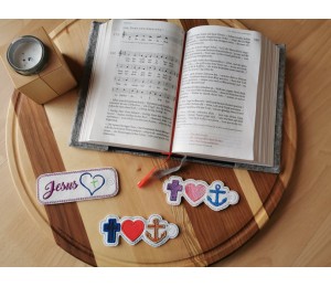 Stickserie ITH - Christliche Motive Lesezeichen Anhänger